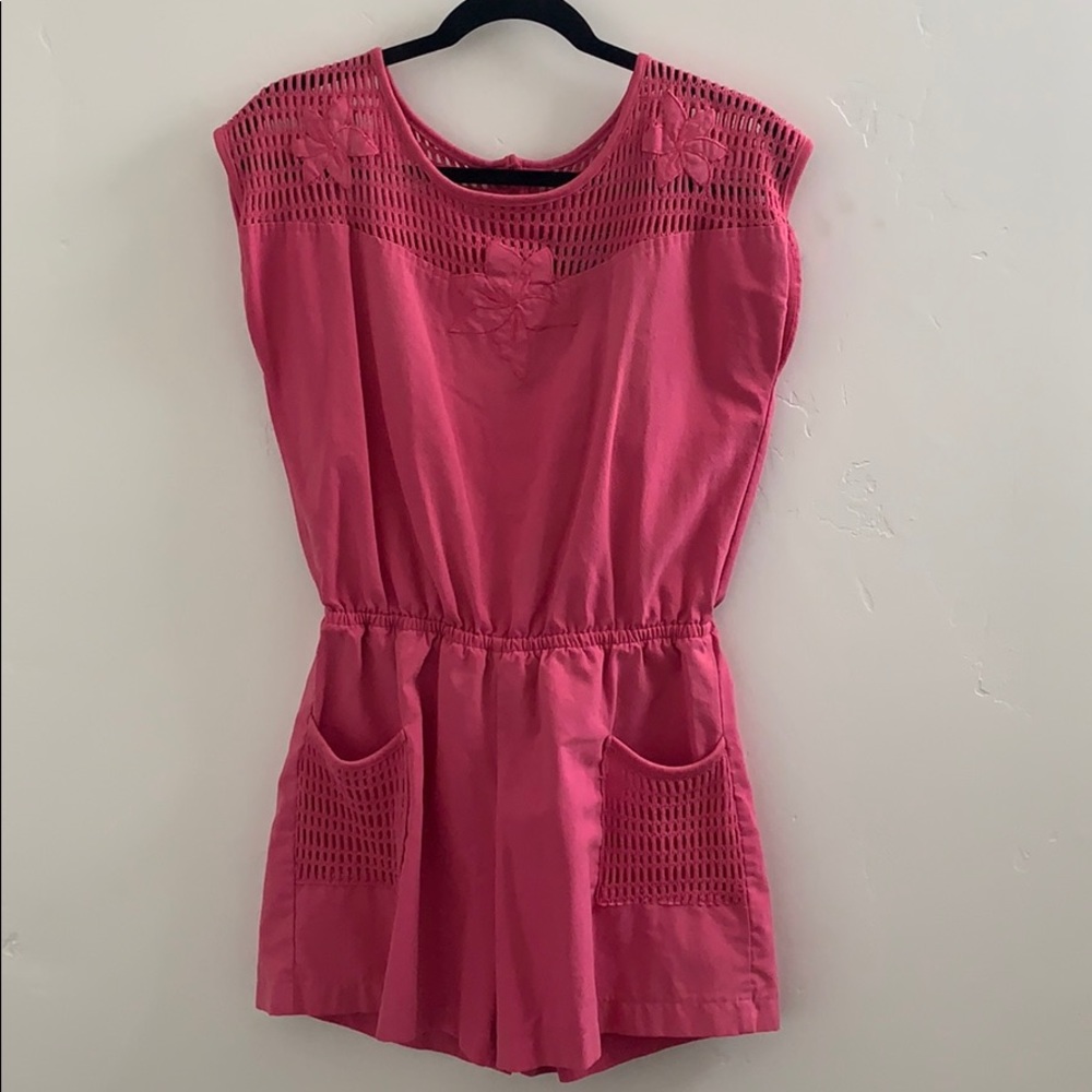 Vintage hot pink playsuit romper
